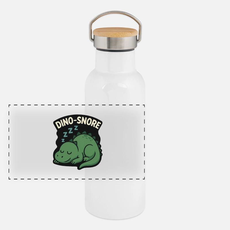 Dino Snore Sleep Dino Panoramic Thermal Bottle with Bamboo Lid