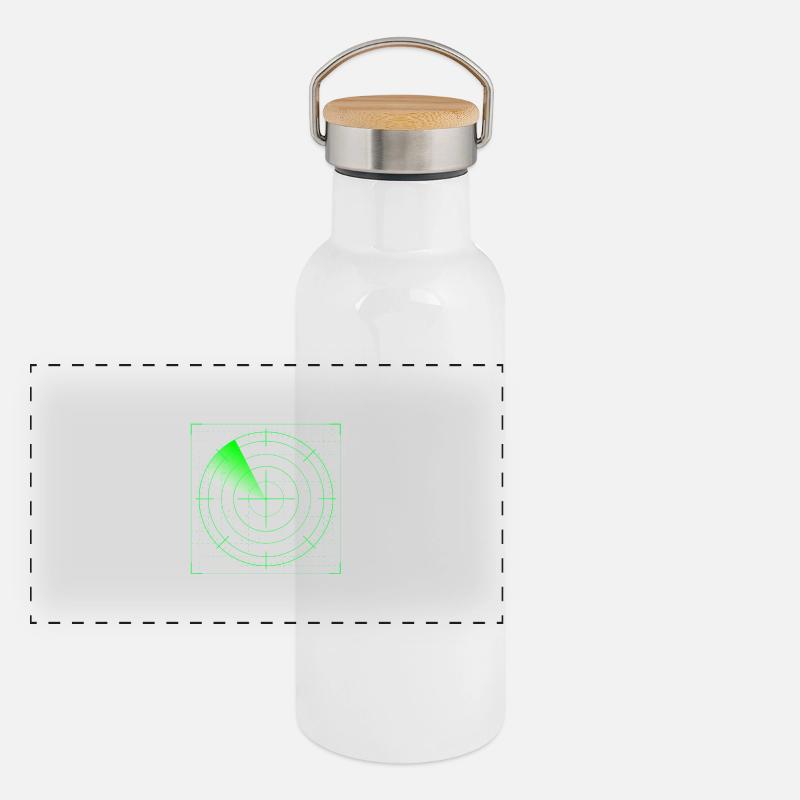 Cool Radar Panorama Thermosflasche mit Bambusdeckel