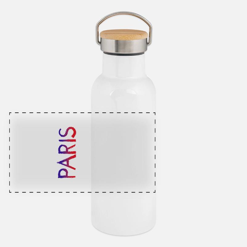 Paris Panorama Thermosflasche mit Bambusdeckel