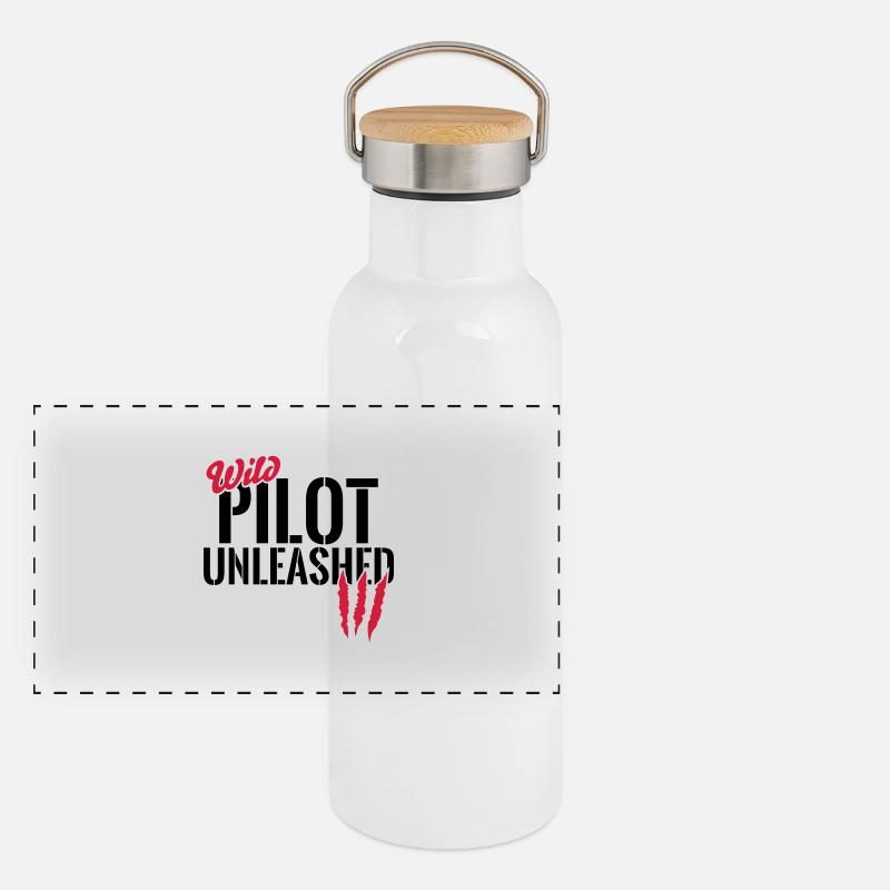 Wild pilot unleashed Panoramic Thermal Bottle with Bamboo Lid