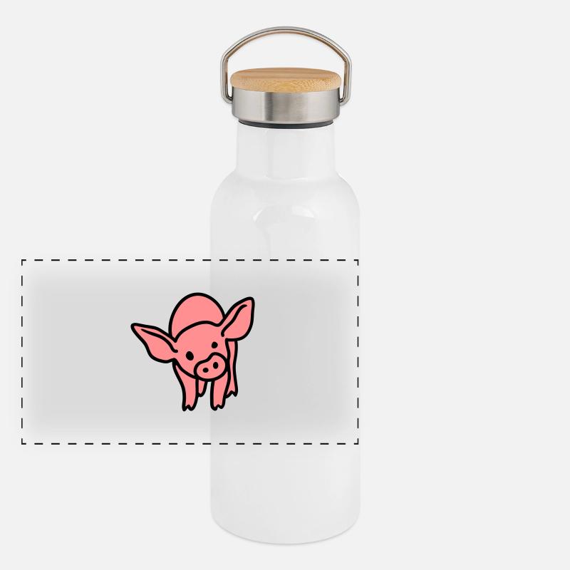 Piglet 2 Panoramic Thermal Bottle with Bamboo Lid