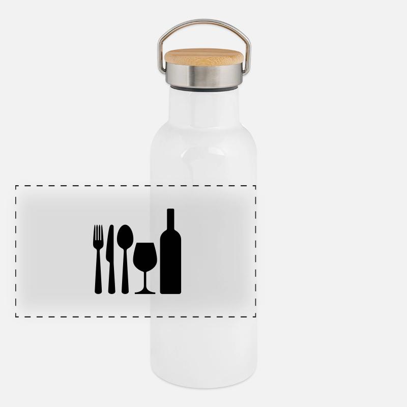 gastronomy_set.eps Panorama Thermosflasche mit Bambusdeckel