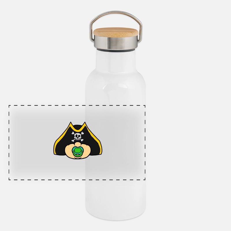 Panorama Thermosflasche mit Bambusdeckel