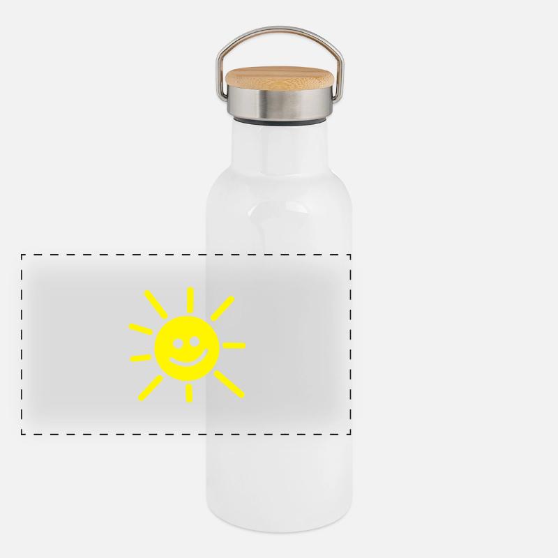 Sonne Panorama Thermosflasche mit Bambusdeckel