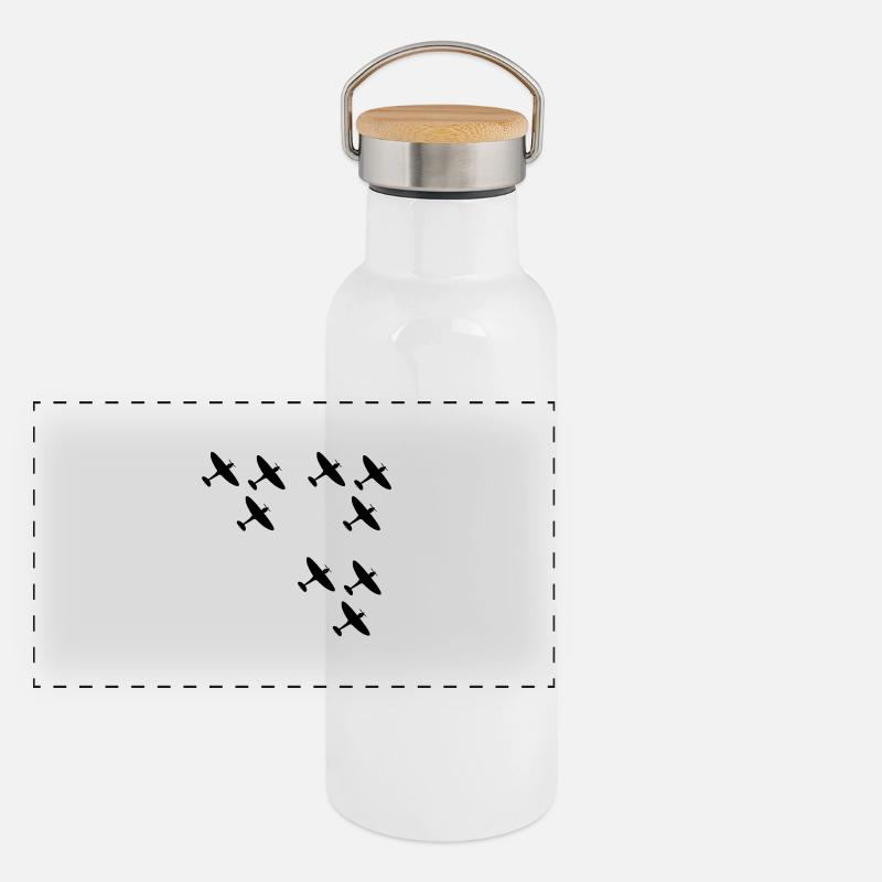 Spitfires Panoramic Thermal Bottle with Bamboo Lid