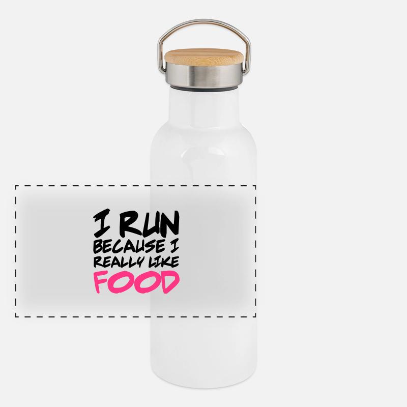 Run Panorama Thermosflasche mit Bambusdeckel