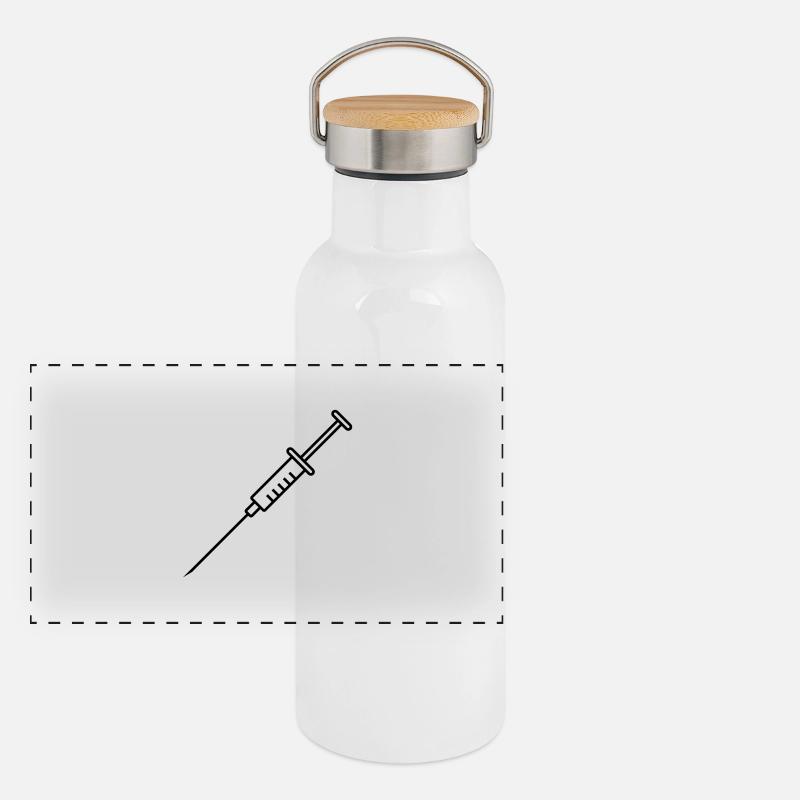 Syringe / Spritze / Seringue / Jeringa / Siringa Panoramic Thermal Bottle with Bamboo Lid