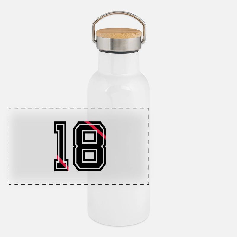 18 Gourde isotherme avec bouchon en bambou