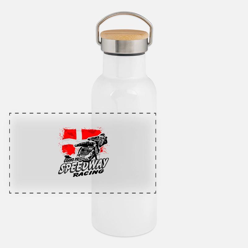 Speedway - Denmark Flag Panoramic Thermal Bottle with Bamboo Lid