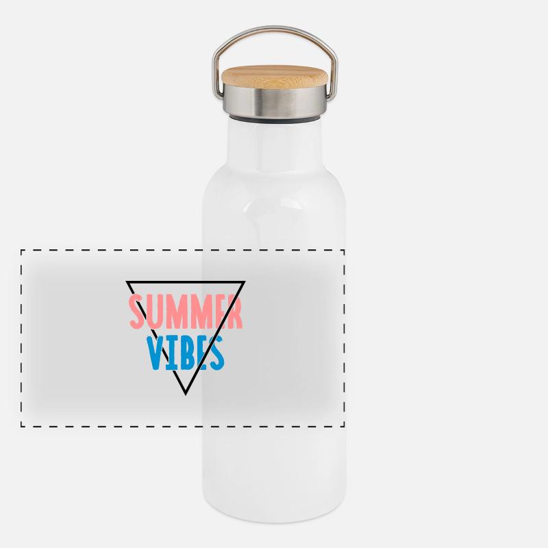 Summer Vibes Panoramic Thermal Bottle with Bamboo Lid