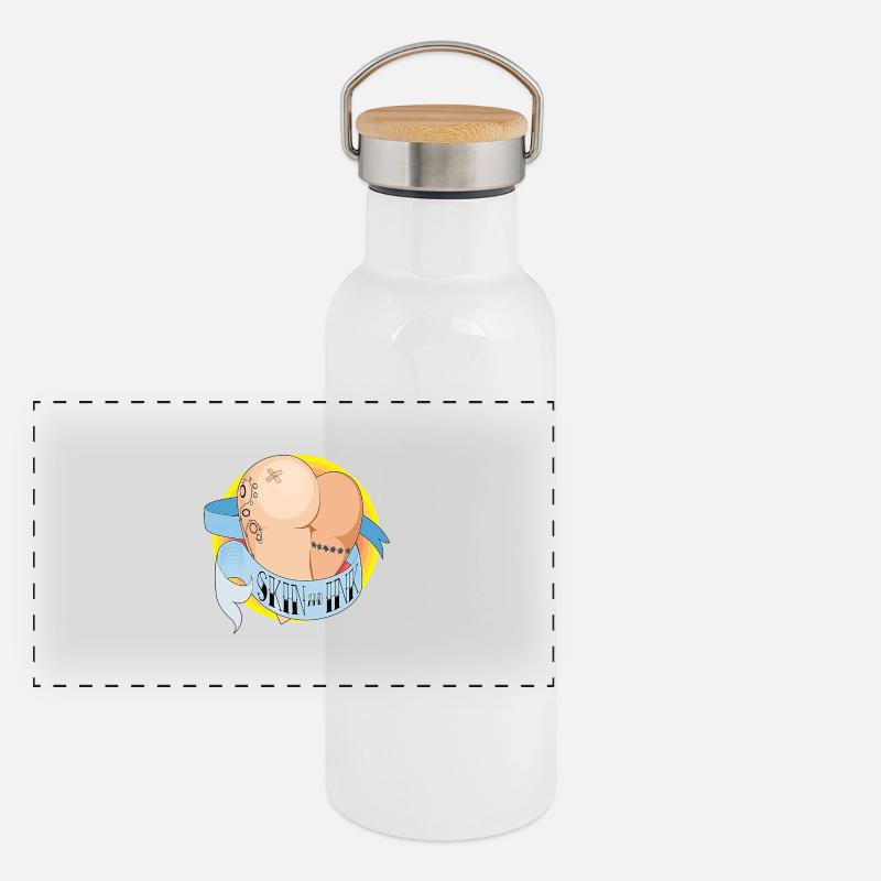 Haut & Tinte Panorama Thermosflasche mit Bambusdeckel