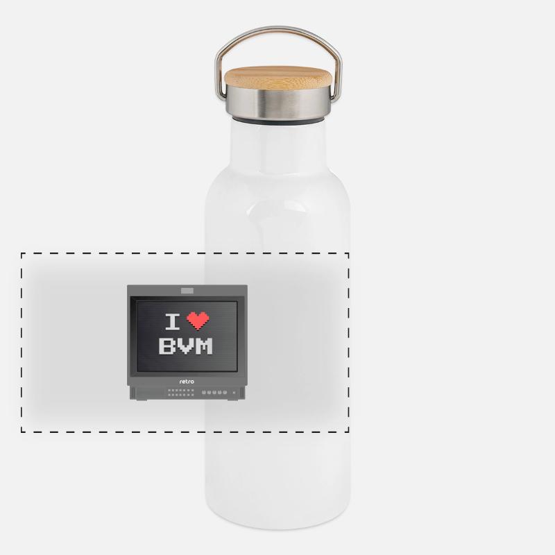 PVM Lover - Ich liebe mein BVM Panorama Thermosflasche mit Bambusdeckel
