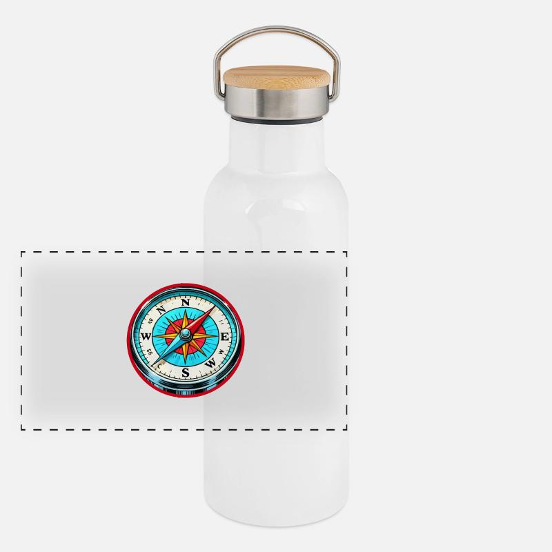 Panorama Thermosflasche mit Bambusdeckel