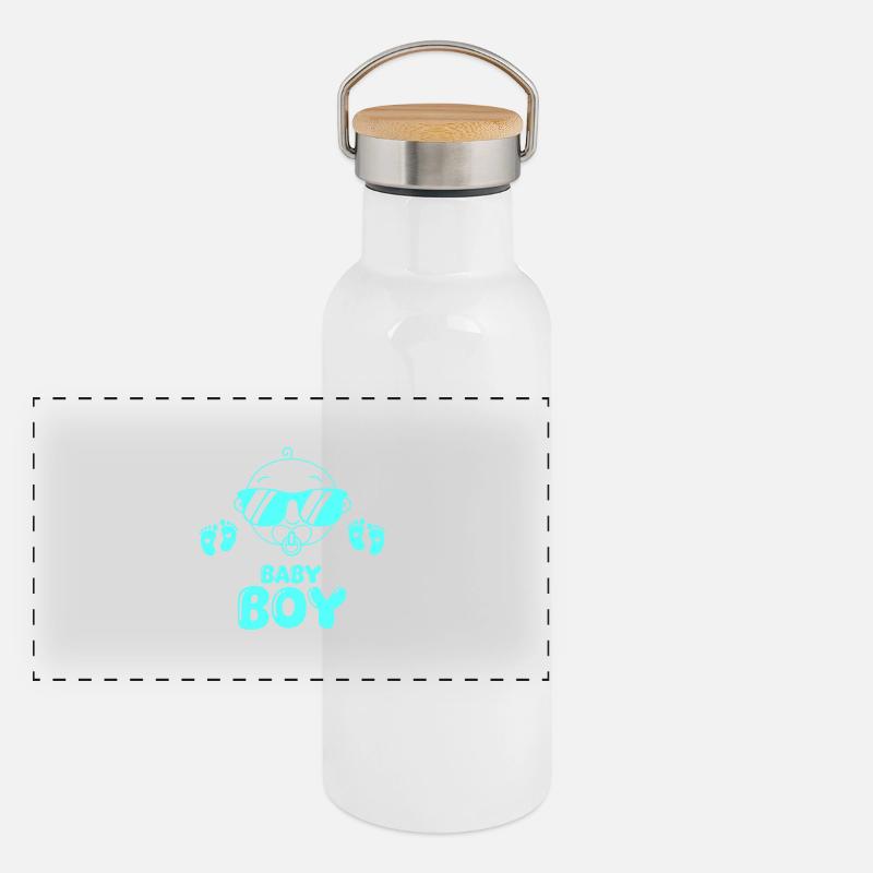 Bébé Gourde isotherme avec bouchon en bambou