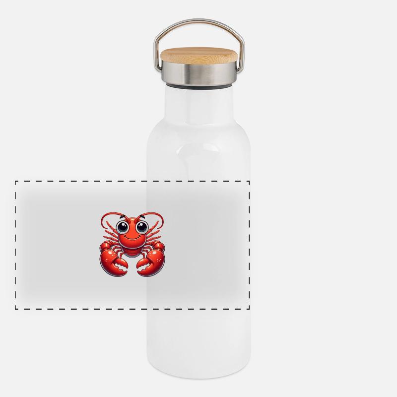 Panorama Thermosflasche mit Bambusdeckel