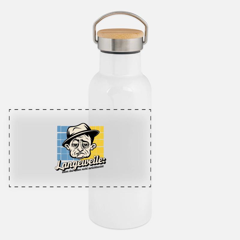 Bored Panoramic Thermal Bottle with Bamboo Lid