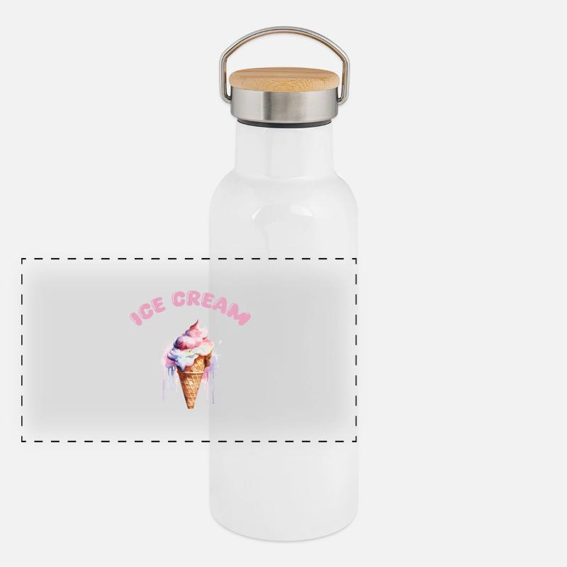 eiscreme Panorama Thermosflasche mit Bambusdeckel
