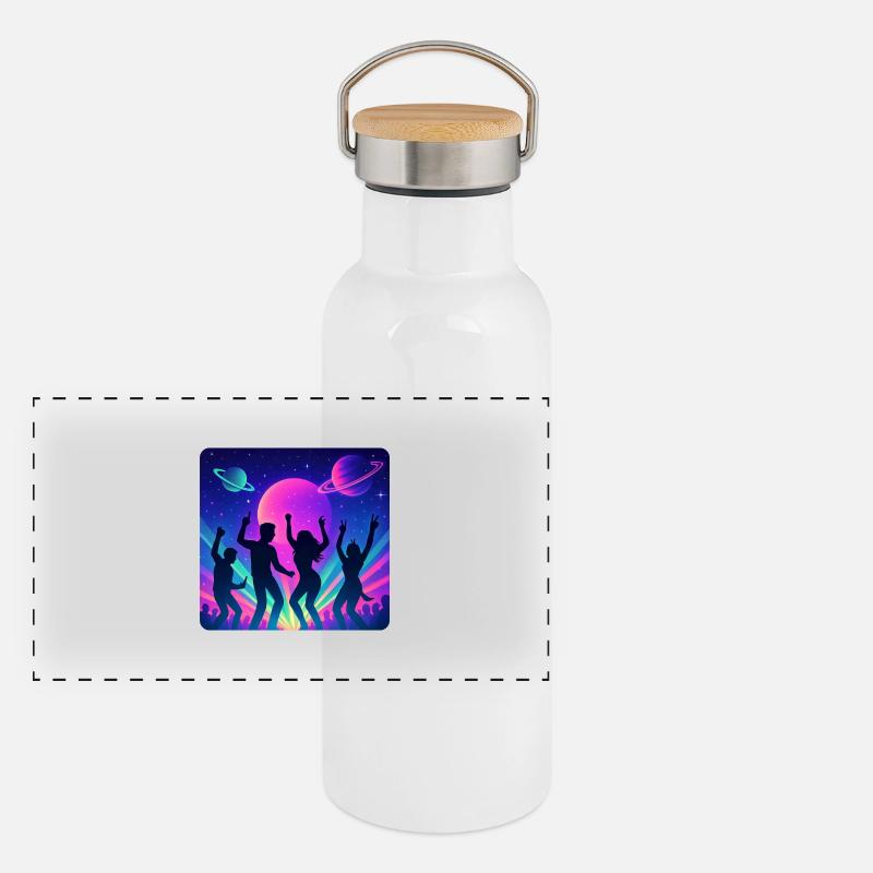 Rave-tastic Panorama Thermosflasche mit Bambusdeckel