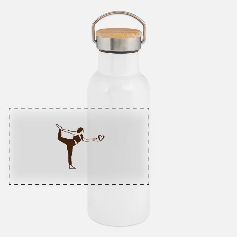 EliCorna Panorama Thermosflasche mit Bambusdeckel