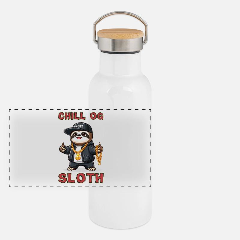 Chill OG Sloth Panoramic Thermal Bottle with Bamboo Lid