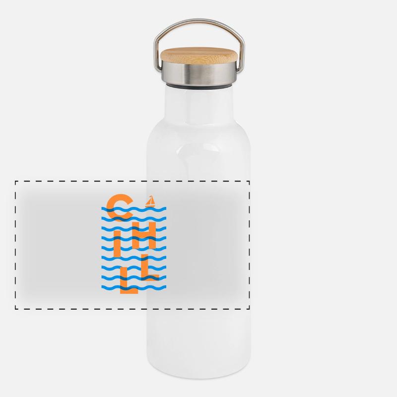 Summer Chill Panoramic Thermal Bottle with Bamboo Lid