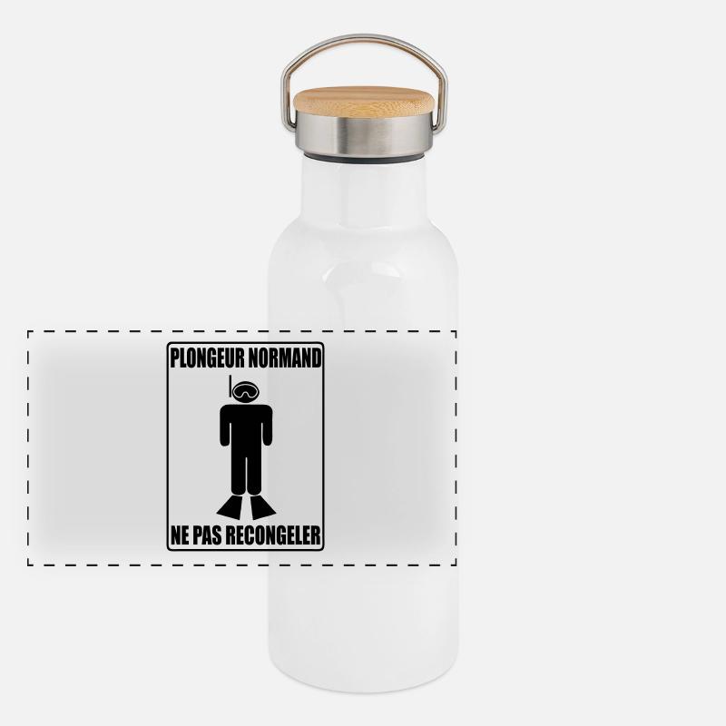 Diver Normand Panoramic Thermal Bottle with Bamboo Lid