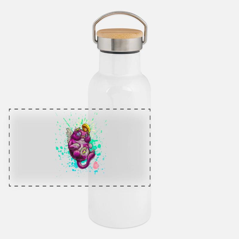One love Panorama Thermosflasche mit Bambusdeckel