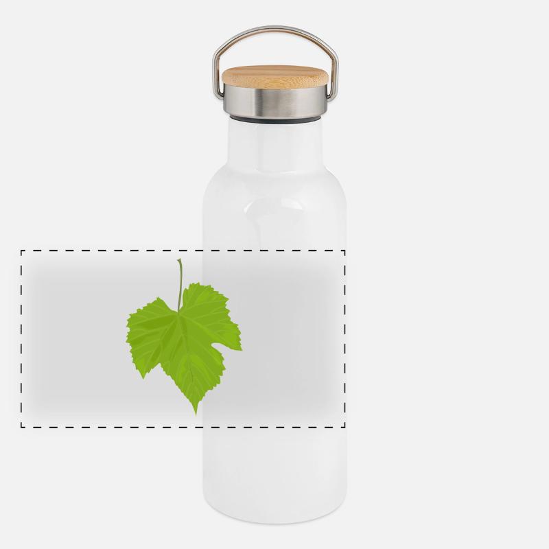Maple leaf Panoramic Thermal Bottle with Bamboo Lid