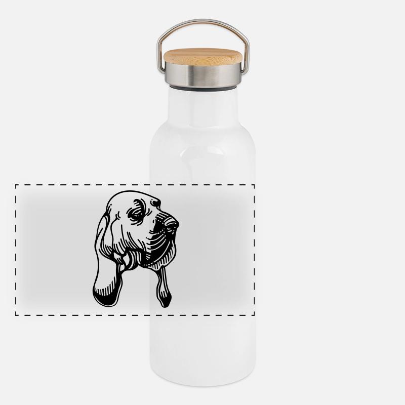 Bloodhound - race de chien Gourde isotherme avec bouchon en bambou