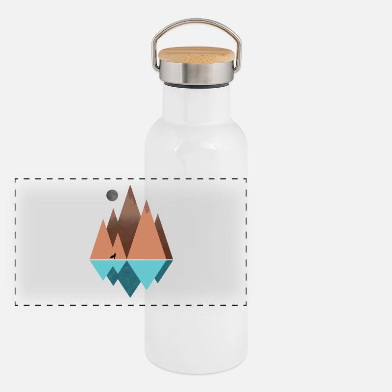 L.mountain Panorama Thermosflasche mit Bambusdeckel
