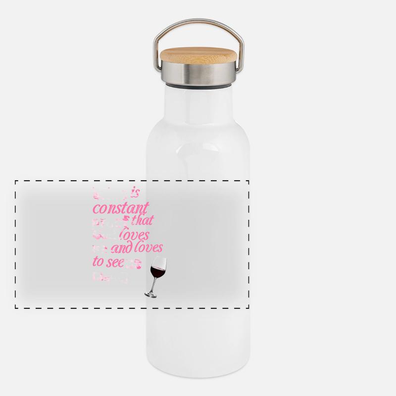 Wine is constant proof... - Sprüche - Funny Quotes Panorama Thermosflasche mit Bambusdeckel