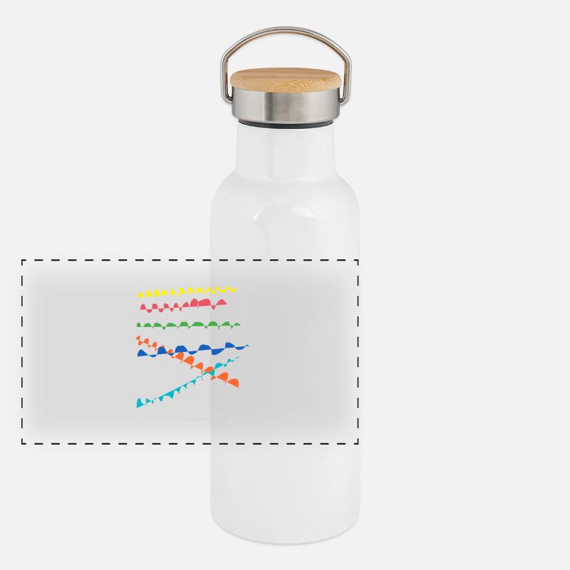 Couleur de la ligne Gourde isotherme avec bouchon en bambou
