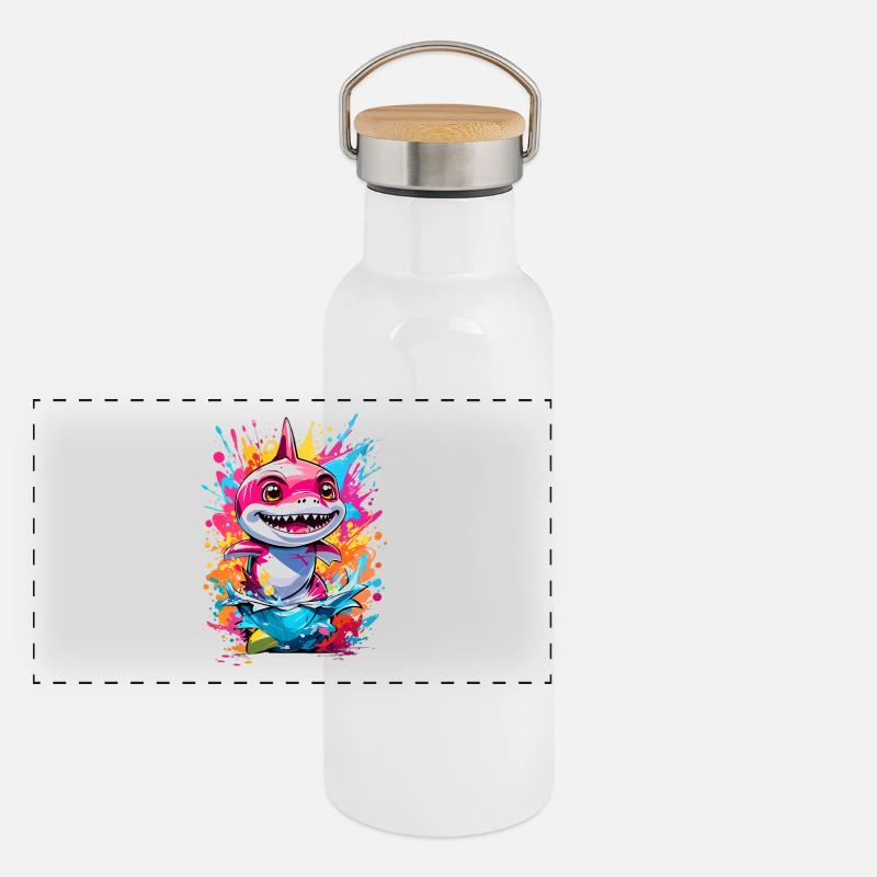 Hai Panorama Thermosflasche mit Bambusdeckel