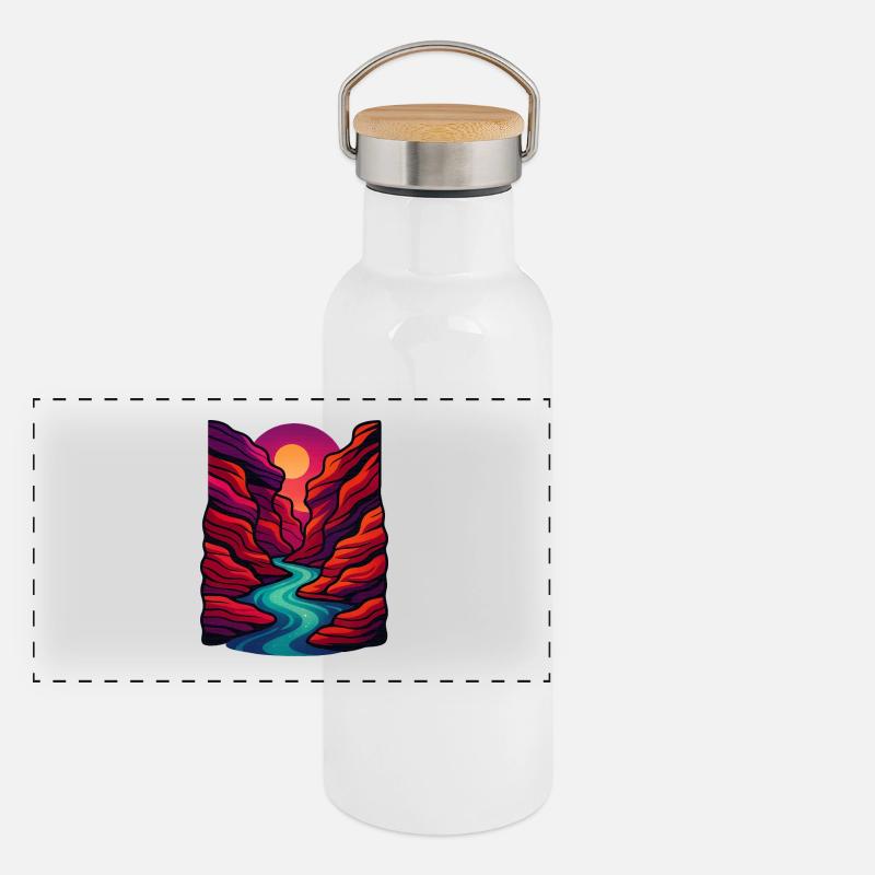 Crystal Canyon Rush Panoramic Thermal Bottle with Bamboo Lid