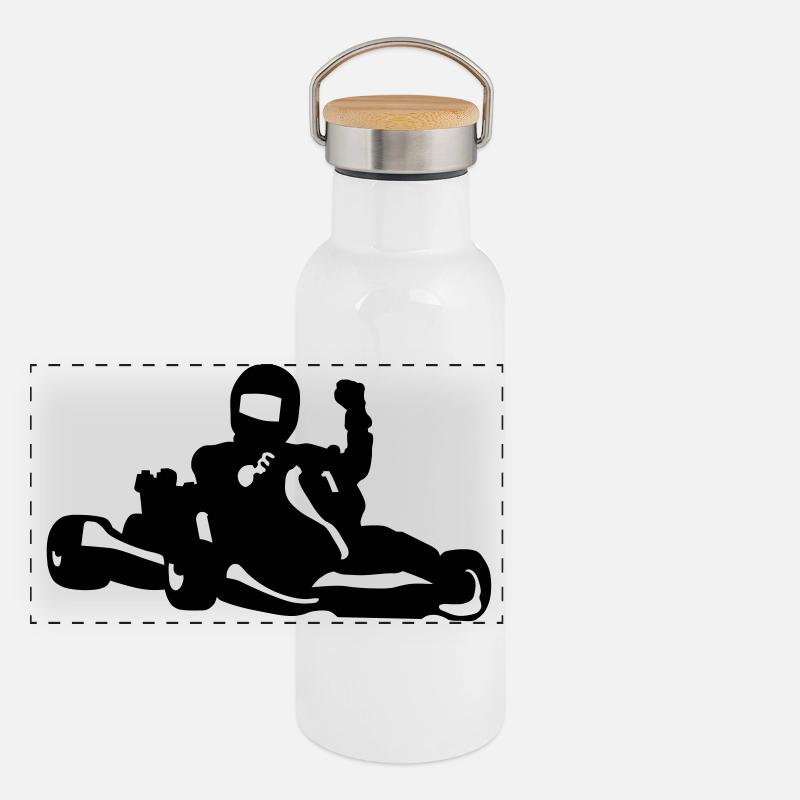 Karting Gourde isotherme avec bouchon en bambou