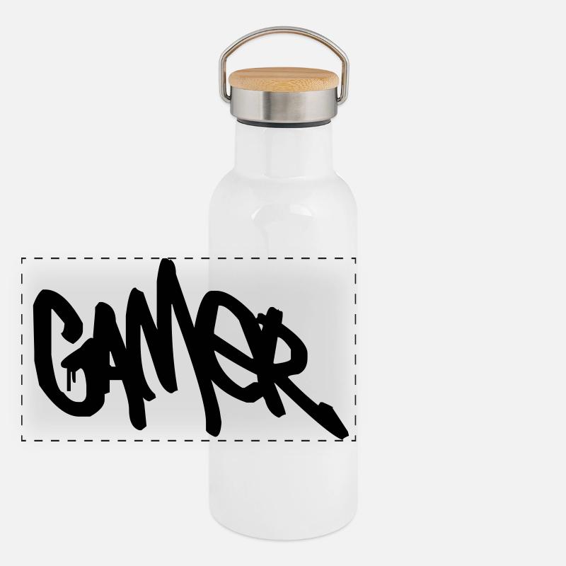 Gamer Thermos con coperchio in bambù