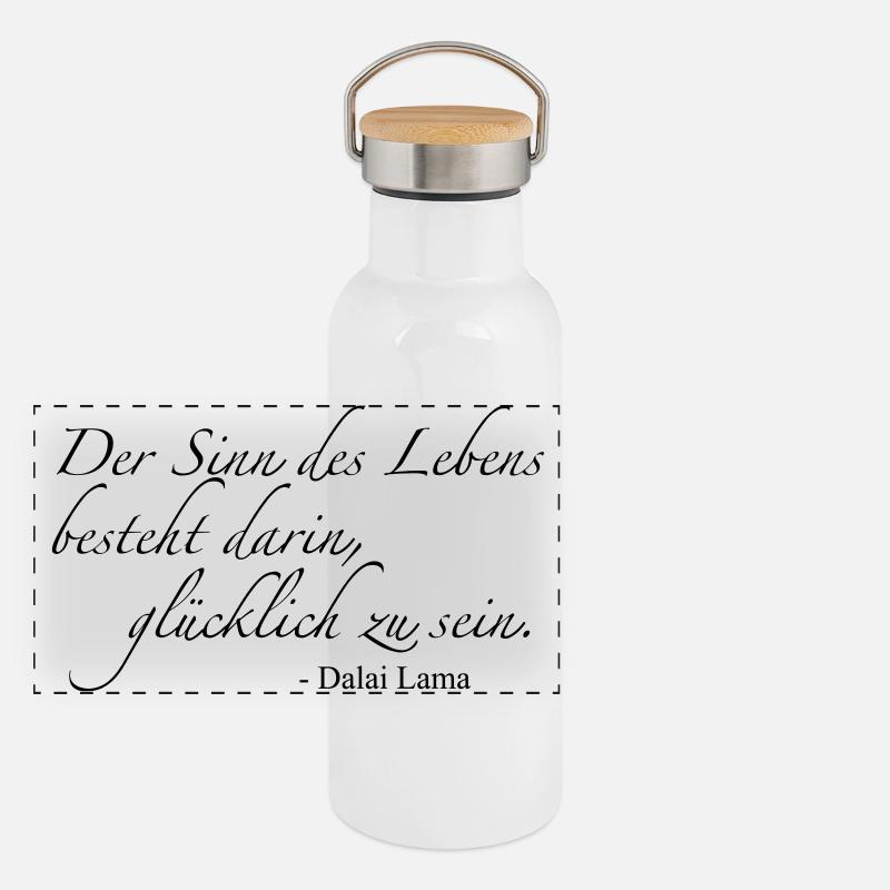 Dalai Lama Panorama Thermosflasche mit Bambusdeckel