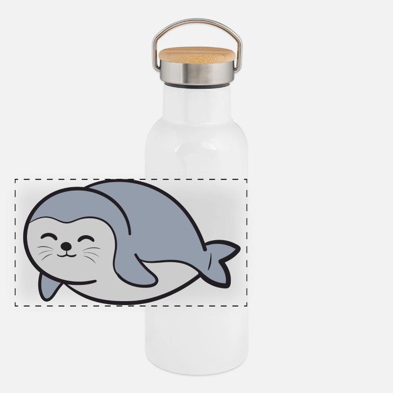 Panorama Thermosflasche mit Bambusdeckel