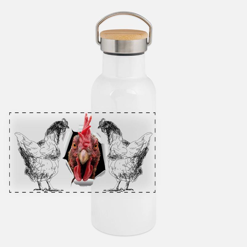 Happy Easter Panorama Thermosflasche mit Bambusdeckel