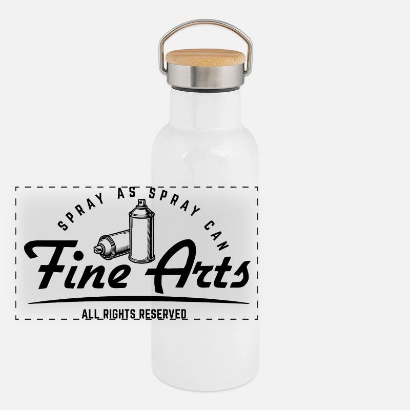 Spray sous forme de bombe aérosol - Fine Arts Gourde isotherme avec bouchon en bambou