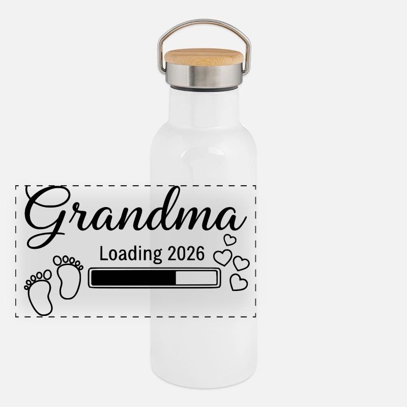 Grandma Loading 2026 Panorama Thermosflasche mit Bambusdeckel