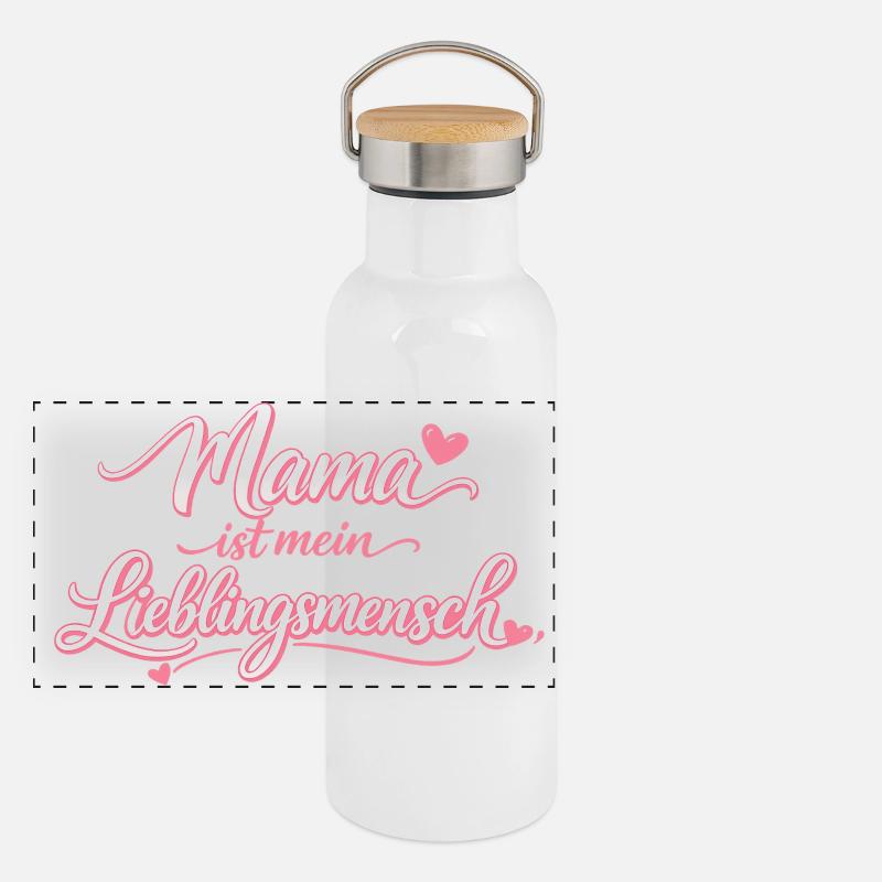 Maman est mon cadeau préféré Gourde isotherme avec bouchon en bambou