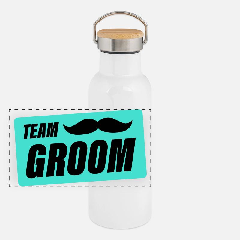Gourde isotherme avec bouchon en bambou