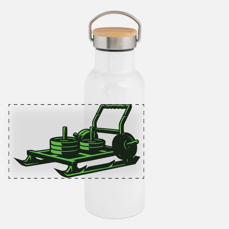 Weight Sled Prowler Vector Panoramic Thermal Bottle with Bamboo Lid