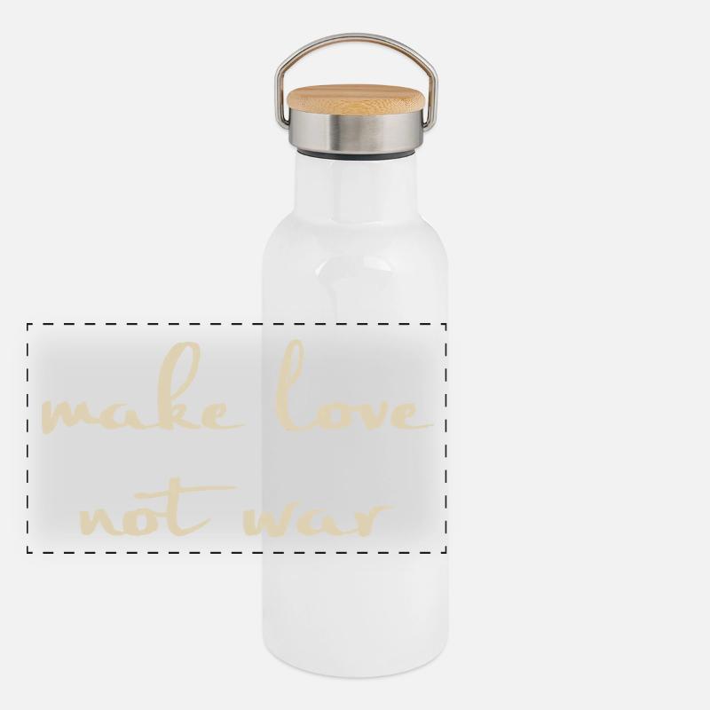 make love Panorama Thermosflasche mit Bambusdeckel