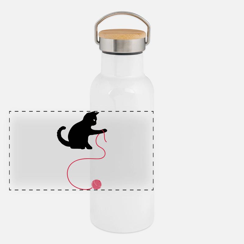 Panorama Thermosflasche mit Bambusdeckel