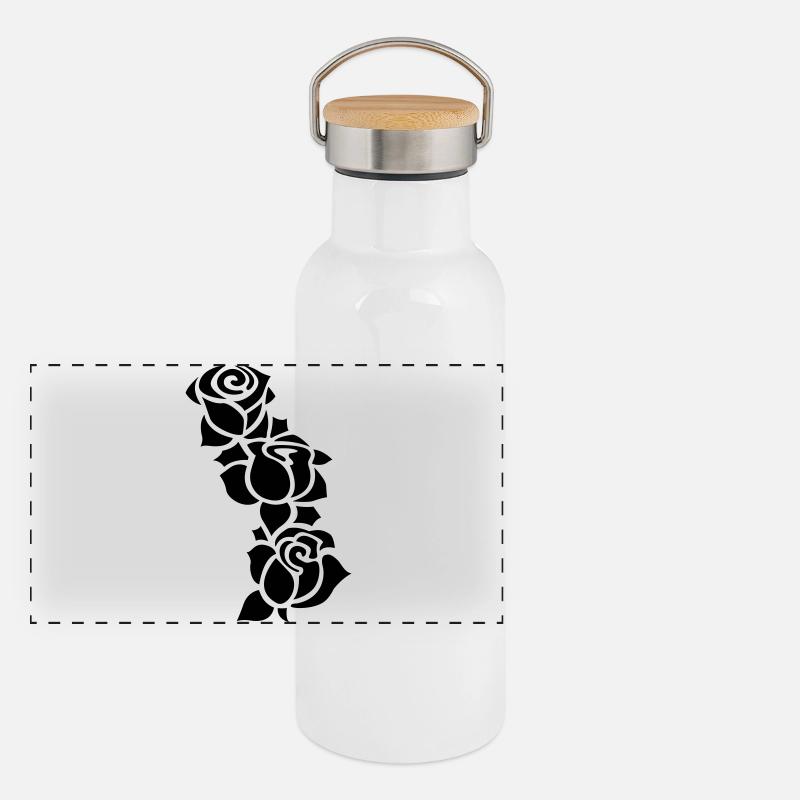 flowers Panoramic Thermal Bottle with Bamboo Lid