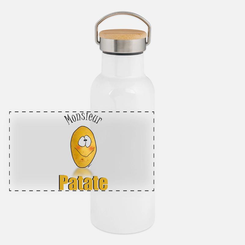 Mr Patate Panorama Thermosflasche mit Bambusdeckel