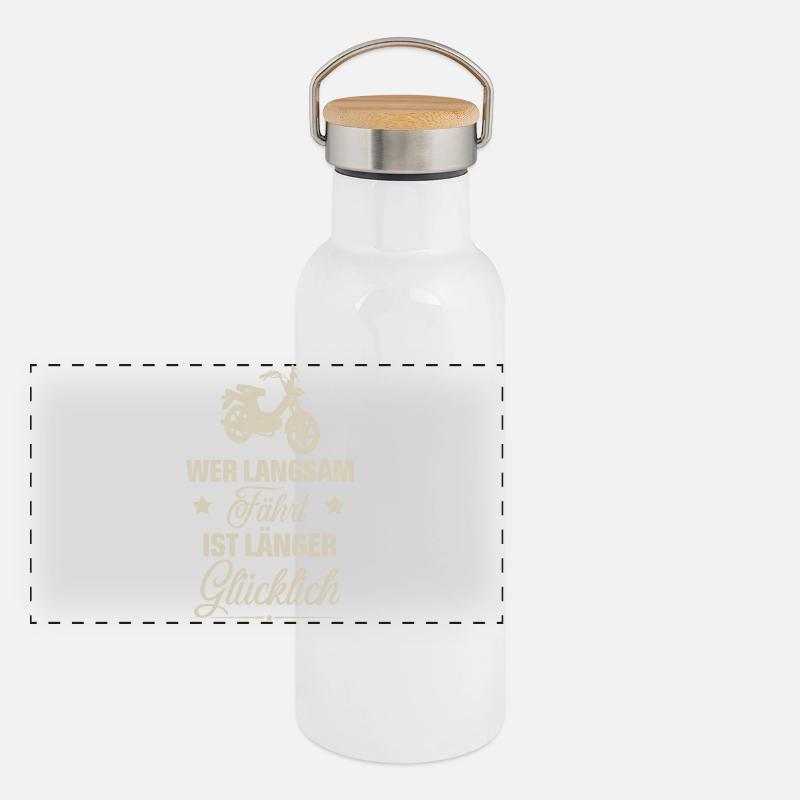 Panorama Thermosflasche mit Bambusdeckel