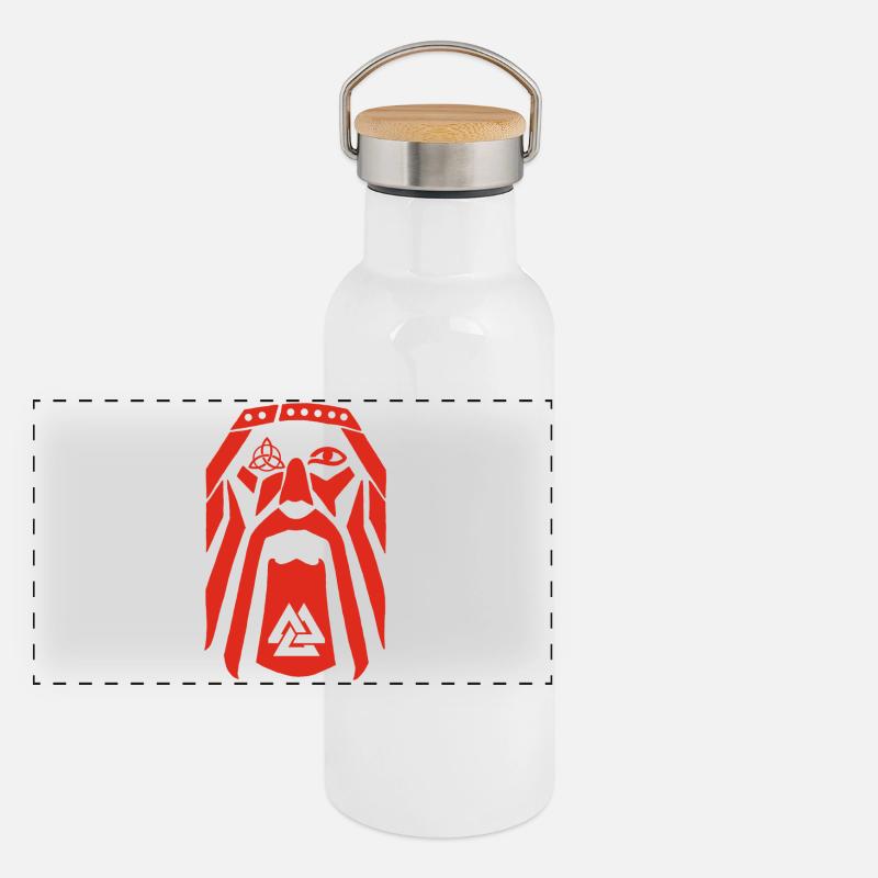 Panorama Thermosflasche mit Bambusdeckel